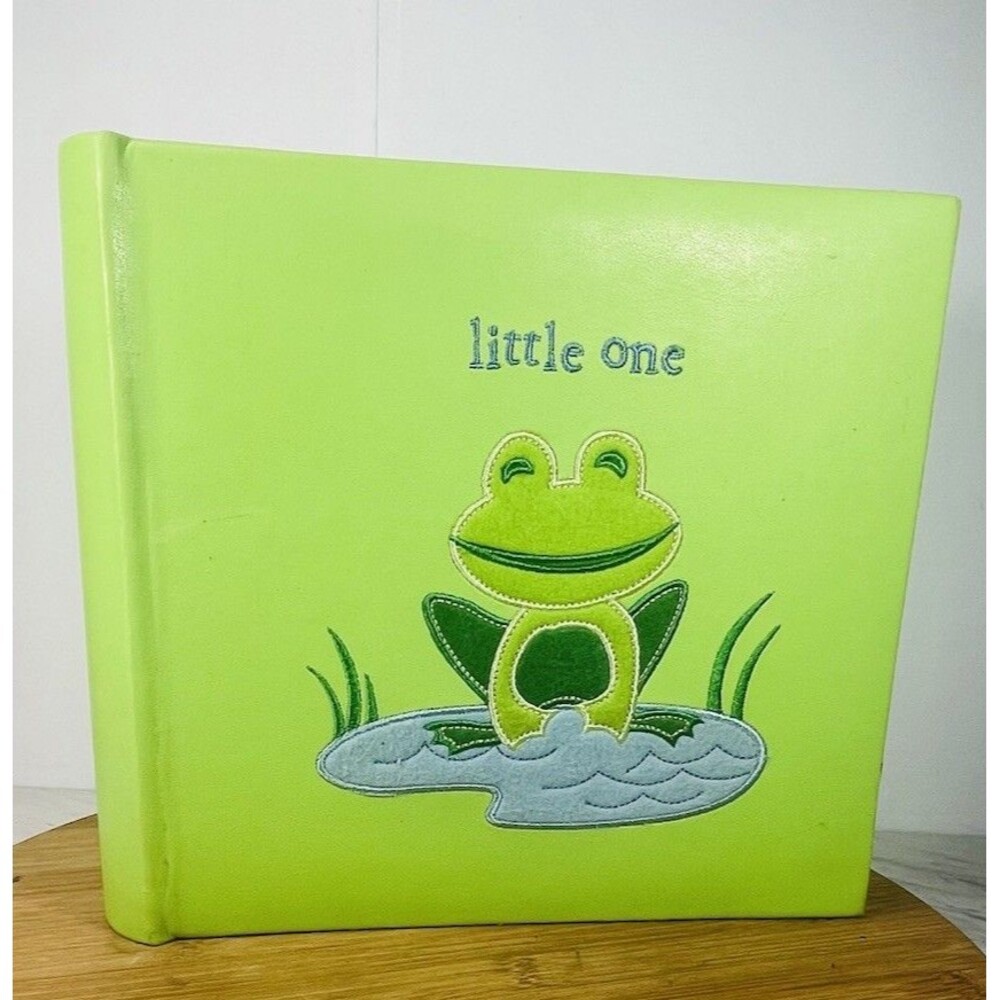 Vtg 2006 Precious Little One Little Frog Photo Album Write In Memory With Pocket